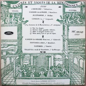 Pierre Devevey / L'Ensemble D'Instruments Anciens / Ensemble De Cuivres - Cuivres Et Violes De La Renaissance