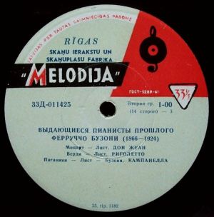 Various - Выдающиеся Пианисты Прошлого (1964)