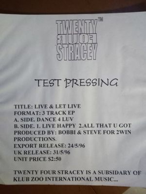 Bobbi & Steve - Live & Let Live (Pt. 1) (1996)