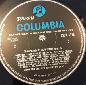 Munn And Felton's (Footwear) Band - Championship Bandstand No.2 (1958)