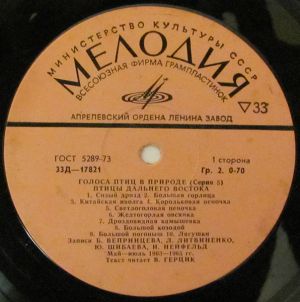 No Artist - Голоса Птиц В Природе (Серия 5). Птицы Дальнего Востока