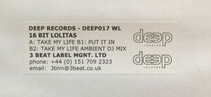 16 Bit Lolita's - Take My Life / Put It In (2004)